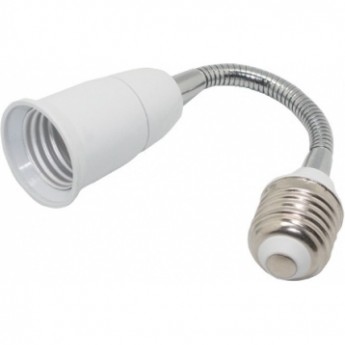 Переходник гибкий ECOLA BASE A7F17WEAY с цоколя E27 на E27, 150мм, белый