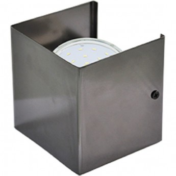 Светильник ECOLA GX53-N51 настенный бра прямоугольный черный хром 1* GX53 100х100х90 (1 из цв. уп. по 2)